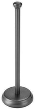 Load image into Gallery viewer, mDesign Decorative Metal Free-Standing Toilet Paper Holder Stand with Storage for 3 Rolls of Toilet Tissue - for Bathroom/Powder Room - Holds Mega Rolls - Satin
