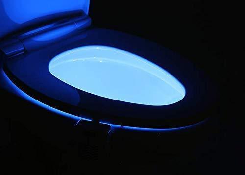 TekSky 2-Pack 16-Color Toilet Night Light, Motion Sensor LED Toilet Bowl Nightlight with IP67 Waterpfroof Design, Perfectly for Bathroom and Gift Idea