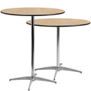 Flash Furniture 30'' Round Wood Cocktail Table with 30'' and 42'' Columns