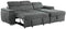 Homelegance Ferriday 98" x 66" Sectional Sleeper with Storage, Blue