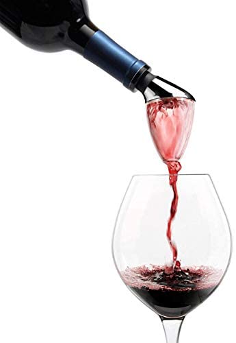 Andre Lorent Wine Aerator and Pourer, 1.1 x 1.1 x 5.2 inches, Clear/Stainless Steel