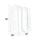 Growson Garment Rack Cover,6Ft Transparent Dust Clothes Cover with Double Full-Length Front Zippers, Cover for Clothing Hanging Rack