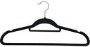 Relentless Group 50-Pack Non-Slip Sturdy Velvet Hangers with Accessory Bar. Ultra-Thin and Space Saving (Grey)