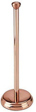 Load image into Gallery viewer, mDesign Decorative Metal Free-Standing Toilet Paper Holder Stand with Storage for 3 Rolls of Toilet Tissue - for Bathroom/Powder Room - Holds Mega Rolls - Satin
