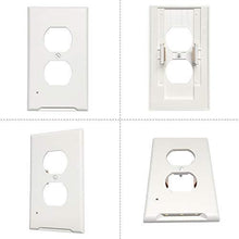 Load image into Gallery viewer, 4Pack LED Night Light Outlet Cover Plate-No Wires Or Batteries,Light Sensor Auto-On LED Guidelight,Install In a Snap,Outlet Wall Plate With 0.3W High Brightness Night Light (White,Duplex)
