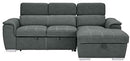 Homelegance Ferriday 98" x 66" Sectional Sleeper with Storage, Blue