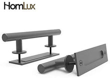 Load image into Gallery viewer, Homlux 6ft Heavy Duty Sturdy Sliding Barn Door Hardware Kit Single Door - Smoothly and Quietly - Simple and Easy to Install - Fit 1 3/8-1 3/4&quot; Thickness Door Panel(Black)(J Shape Hangers)
