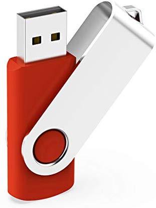 RAOYI 100PCS 4G USB Flash Drive USB 2.0 4GB Flash Drive Memory Stick Fold Storage Thumb Stick Pen New Swivel Design Red