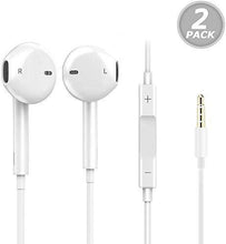 Load image into Gallery viewer, Herun Earphones/Earbuds/Headphones, Premium in-Ear Wired Earphones with Remote &amp; Mic Compatible iPhone 6s/plus/6/5s/se/5c/iPad/Samsung/MP3 (2Pack-White)
