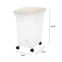 Load image into Gallery viewer, Inspired Essentials 55 Qt Plastic Airtight Pet Food Storage
