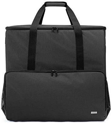 Curmio Desktop Computer Travel Bag, Carrying Case for Computer Tower PC Chassis, Keyboard, Cable and Mouse, Bag Only, Black