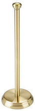Load image into Gallery viewer, mDesign Decorative Metal Free-Standing Toilet Paper Holder Stand with Storage for 3 Rolls of Toilet Tissue - for Bathroom/Powder Room - Holds Mega Rolls - Satin
