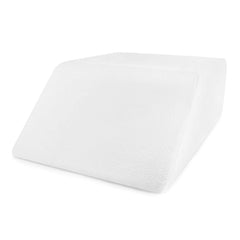 Restorology Elevating Memory Foam Leg Rest Pillow - Best Wedge Pillow - Reduces Back Pain & Improves Circulation - Includes Removable Cover