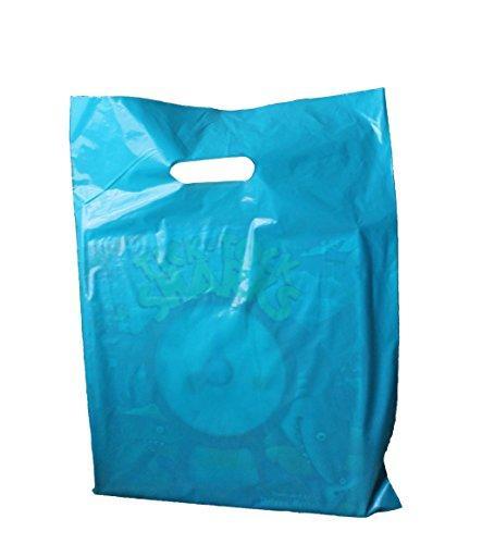 100 Extra Durable 2.5mil 12x15 Clear Merchandise bags Die Cut Handle-Semi-Glossy finish-Anti-Stretch. For Retail store plastic bags, Party favors, Handouts and more by Best Choice (Clear)