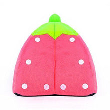 Load image into Gallery viewer, Spring Fever Small Big Animal Strawberry Guinea Pigs Rabbit Dog Cat Puppy Pet Fleece House Indoor Water Resistant Beds
