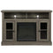 Ameriwood Home Chicago TV Stand with Fireplace, Rustic Gray