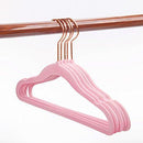 MIZGI Premium Kids Velvet Hangers (Pack of 50) with Copper/Rose Gold Hooks,Space Saving Ultra Thin,Non Slip Hangers use for Children's Skirt Dress Pants,Clothes Hangers by (Pink)