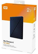 WD 4TB My Passport for Mac Portable External Hard Drive - Blue, USB-C/USB-A - WDBA2F0040BBL-WESN