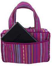 Load image into Gallery viewer, Bible Covers for Women &amp; Girls | Bible Carrying Case | Small-Medium Bible Cover with Handles | Soft Carrying Case Fabric | Multiple Colors Available | with Pen Holders | 100% Cotton Material (Purple)
