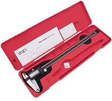 Load image into Gallery viewer, VINCA DCLA-0605 Quality Electronic Digital Vernier Caliper Inch/Metric/Fractions Conversion 0-6 Inch/150 mm Stainless Steel Body Red/Black Extra Large LCD Screen Auto Off Featured Measuring Tool
