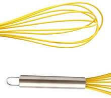 Load image into Gallery viewer, TEEVEA  Silicone Whisk, Balloon Whisk Set, Wire Whisk, Egg Frother, Milk and Egg Beater Blender - Kitchen Utensils for Blending, Whisking, Beating, Stirring, Set of 3, Red,Yellow, Blue
