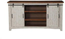 Martin Svensson Home Taos 65" TV Stand, Antique White & Aged Distressed Pine, Antique White and Aged Distressed Pine