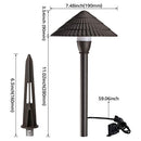 LEONLITE 3W LED Landscape Light, 12V Low Voltage, Waterproof Outdoor Pathway Lighting, Aluminum Housing, Mushroom Shape, UL-Listed Power Cord, Garden, Yard, Lawn, Patio, 5 Years Warranty, Pack of 4