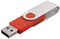 RAOYI 100PCS 4G USB Flash Drive USB 2.0 4GB Flash Drive Memory Stick Fold Storage Thumb Stick Pen New Swivel Design Red