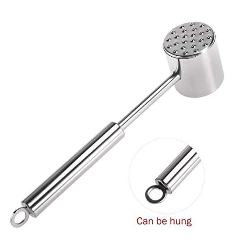 HOMEMAXS Toilet Brush and Holder, Stainless Steel and Rust-Resistant Round Bowl Toilet Scrubber Set for Bathroom Toilet