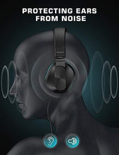 Load image into Gallery viewer, PeohZarr On-Ear Headphones with Microphone, Lightweight Folding Stereo Bass Headphones with 1.5M Tangle Free Cord, Portable Wired Headphones for Smartphone Tablet Laptop Computer MP3/4
