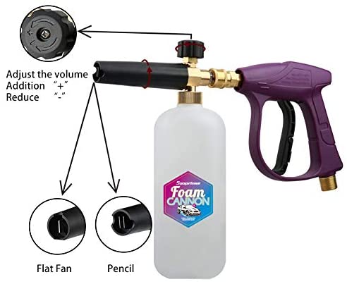 PP PROWESS PRO High Pressure Washer Gun,3000 PSI Max with 5 Color Quick Connect Nozzles M22 Hose Connector 3.0 TIP