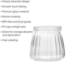 Load image into Gallery viewer, Encheng 4 oz Clear Glass Jars With Lids,Glass Yogurt Container With Caps(PE),Replacement Glass Pudding Jars Yogurt Jars,Clear Glass Containers For Milk,Ramekin,Jams,Jelly,Mousse 20 Pack
