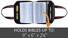 Load image into Gallery viewer, Bible Covers for Women &amp; Girls | Bible Carrying Case | Small-Medium Bible Cover with Handles | Soft Carrying Case Fabric | Multiple Colors Available | with Pen Holders | 100% Cotton Material (Purple)
