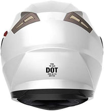 Load image into Gallery viewer, YEMA Helmet Unisex-Adult Motorcycle Racing Modular DOT Street Helmet (White, S)
