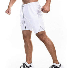 Load image into Gallery viewer, EVERWORTH Men&#39;s 2-in-1 Bodybuilding Workout Shorts Lightweight Gym Training Short Running Athletic Jogger with Zipper Pockets
