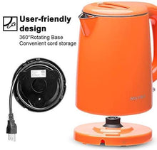 Load image into Gallery viewer, Secura Stainless Steel Double Wall Electric Kettle Water Heater for Tea Coffee w/Auto Shut-Off and Boil-Dry Protection, 1.0L (Black)
