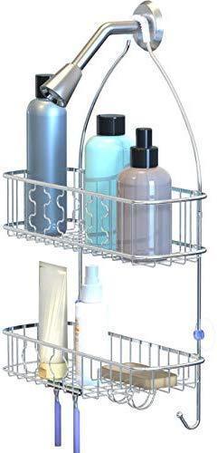 Simple Houseware Bathroom Hanging Shower Head Caddy Organizer, Bronze (26 x 16 x 5.5 inches)