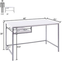 Load image into Gallery viewer, FIVEGIVEN Rustic Computer Writing Desk Industrial Study Table Simple Z Shaped Desk Driftwood 48 Inch
