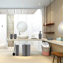 Load image into Gallery viewer, 6 Piece Bathroom Accessories Set,Plastic Bath Ensemble Bath Set Lotion Bottles, Toothbrush Holder, Tooth Mug, Soap Dish, Toilet Brush, Trash Can (white)
