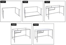 Load image into Gallery viewer, FIVEGIVEN Rustic Computer Writing Desk Industrial Study Table Simple Z Shaped Desk Driftwood 48 Inch
