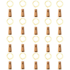 LEDIKON 20 Pack 20 Led Wine Bottle Lights with Cork,3.3Ft Silver Wire Warm White Cork Lights Battery Operated Fairy Mini String Lights for Wedding Party Wine Liquor Bottles Crafts Christmas Decor