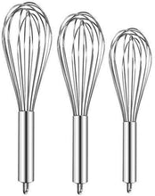 Load image into Gallery viewer, TEEVEA Danish Whisk Stainless Steel Dutch Style Bread Dough Hand Mixer Wooden Handle Kitchen Baking Tools Artisian Blender, Dough Whisk, Dough Whisk
