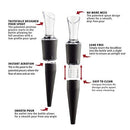 TenTen Labs Infusion Wine Aerator 2-PACK - Wine Pourer - Patented Variable Aeration Technology - !00% Made in the USA