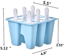 Load image into Gallery viewer, Goging Popsicle Mould，Popsicle Molds 6 Pieces Silicone Ice Pop Molds BPA Free Popsicle Mold Reusable Easy Release Ice Pop Make (Green)
