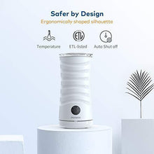 Load image into Gallery viewer, Milk Frother Miroco Electric Milk Steamer Automatic Soft Foam Maker Cold Hot Milk Warmer Silent Operation for Cappuccino, Latte, Coffee White
