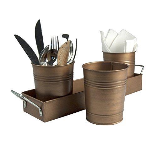 Artland Masonware Picnic Caddy & Planter Set, Galvanized