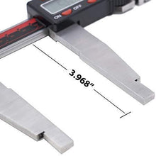 Load image into Gallery viewer, VINCA DCLA-0605 Quality Electronic Digital Vernier Caliper Inch/Metric/Fractions Conversion 0-6 Inch/150 mm Stainless Steel Body Red/Black Extra Large LCD Screen Auto Off Featured Measuring Tool
