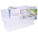 Tebery Large Clear Chilled Condiment Server with Lid and 5 Removable Compartments