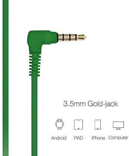 RockPapa On Ear Stereo Headphones Earphones for Adults Kids Childs Teens, Adjustable, Heavy Deep Bass for iPhone iPod iPad MacBook Surface MP3 DVD Smartphones Laptop (Black/Green)