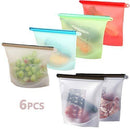 PENGKE Reusable Food Storage Bags,Large BPA FREE PEVA Ziplock Sandwich Bag,Airtight Leakproof Washable Freezer Bags for Lunch,Meal Prep,Snack,Fruit,Cereal,Include 2PCS 50oz and 4PCS 30oz